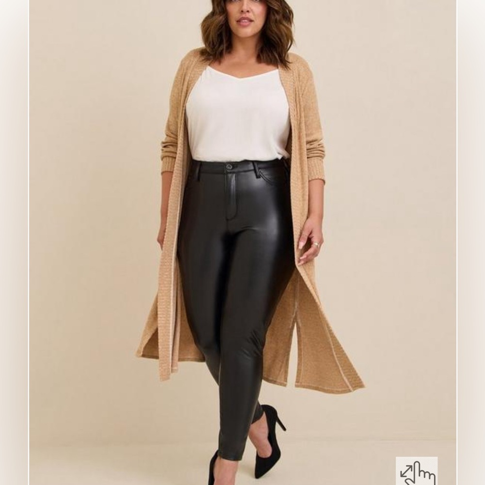 Sky High Skinny Faux Leather High-Rise Pant 24T - Picture 4 of 5